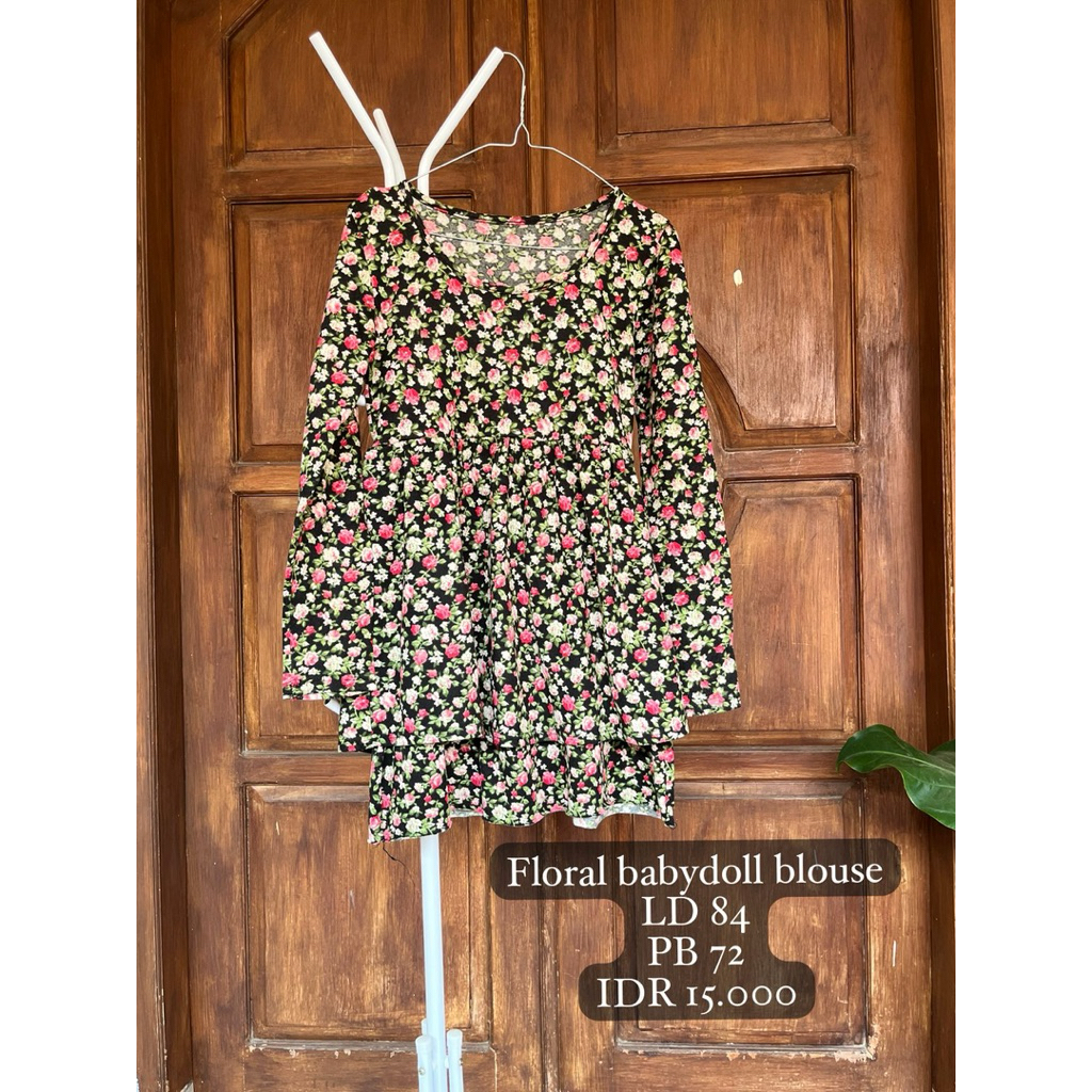 Floral Babydoll Blouse - Preloved Project