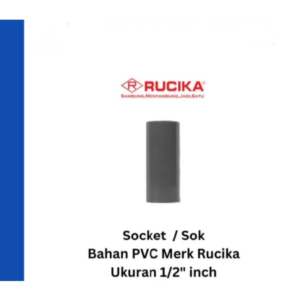 Sok Socket 1/2 inch Rucika Socket PVC Rucika JIS abu abu