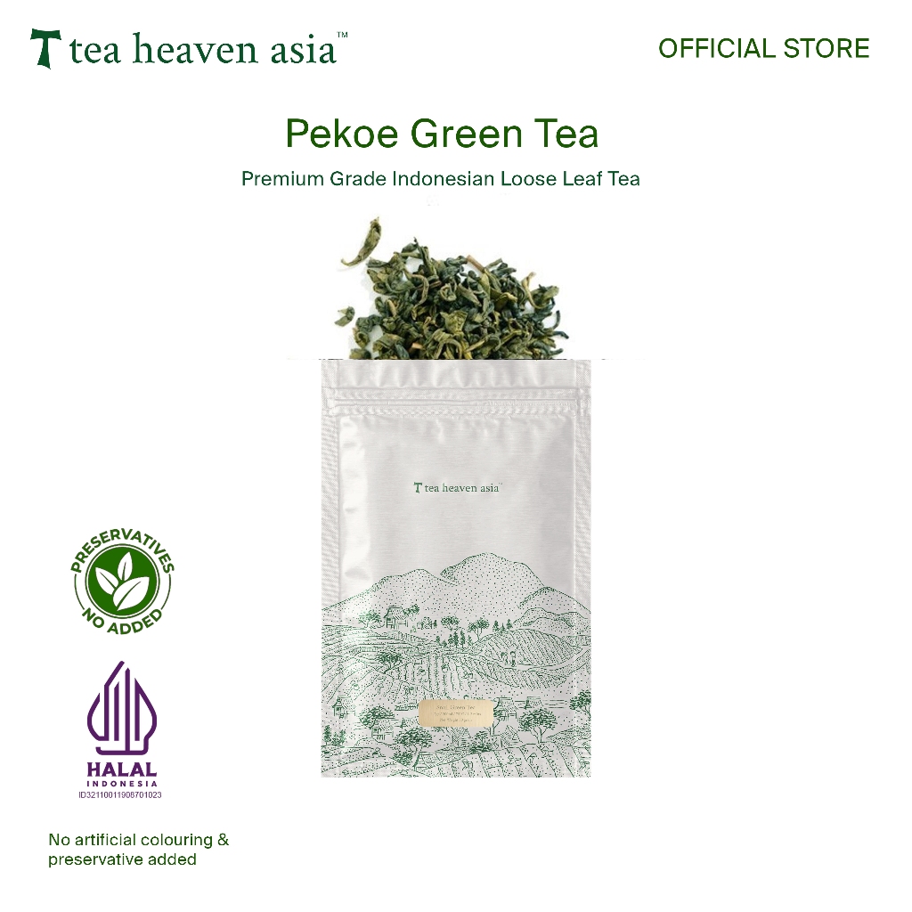 

Tea Heaven Indonesian Pekoe Green Tea Teh Hijau 50gr