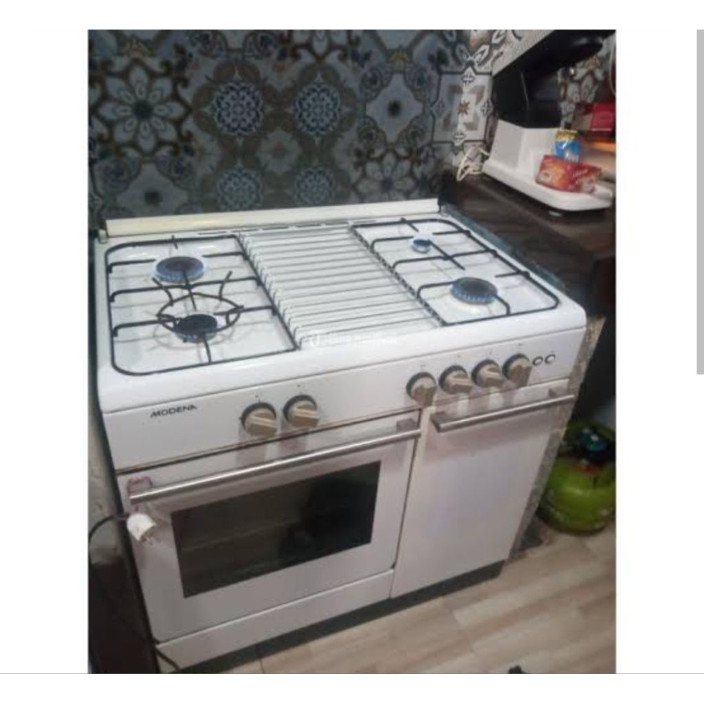 kompor+oven modena type 7943w 4 tungku mulus