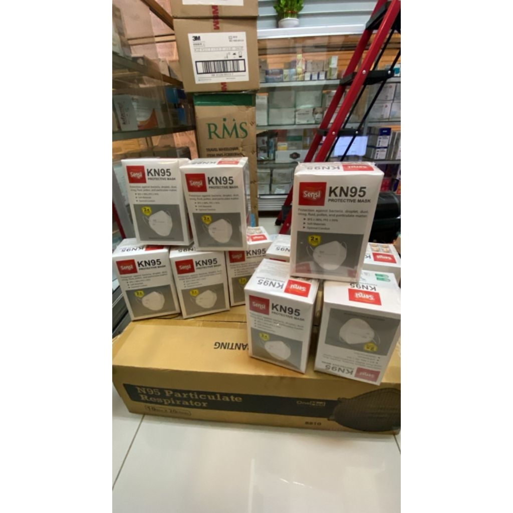 Medis SENSI KN95 Masker Medis KN95 6 Ply 1 Box Isi 20 Pcs Abu
