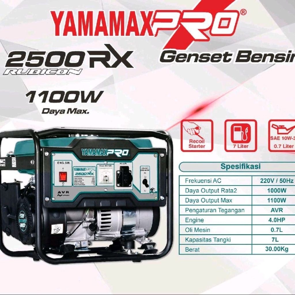 genset 4tak,1100watt.