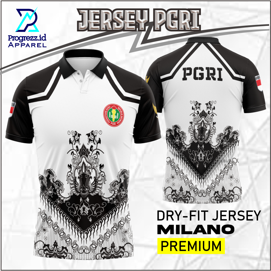 JERSEY PGRI KERAH FULL PRINTING / BAJU OLAHRAGA PERSATUAN GURU REPUBLIK INDONESIA / JERSEY FULL PRIN