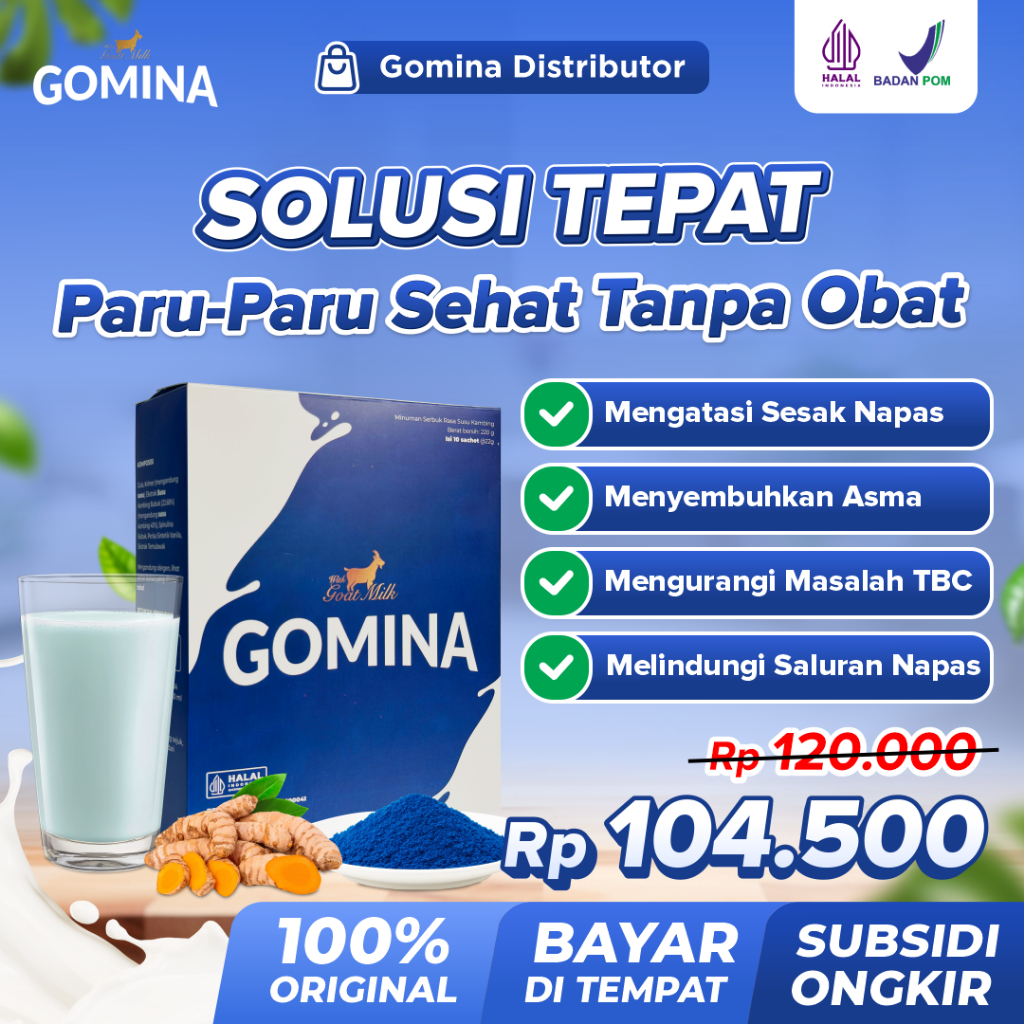 

GAJIAN SALE! GOMINA Susu Kambing - Mengatasi Masalah Sesak Nafas Cepat Melancarkan Paru - Paru Dari Sesak Nafas - 100% ORIGINAL