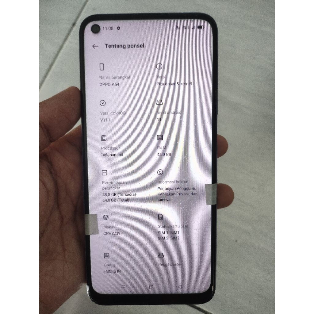 mesin oppo a54 4/64 + unit