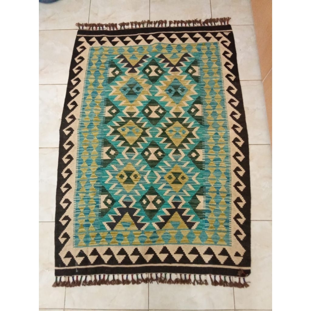 B52 KILIM TURKI 100% HANDMADE 144x100cm / KILIM KARPET TURKI ORI LIMITED