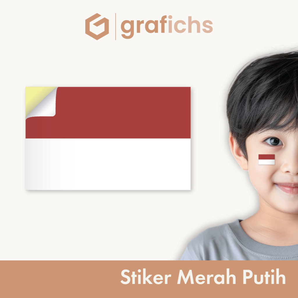 

[50 pcs] Stiker Pipi Bendera Merah Putih GISP01 by Grafichs