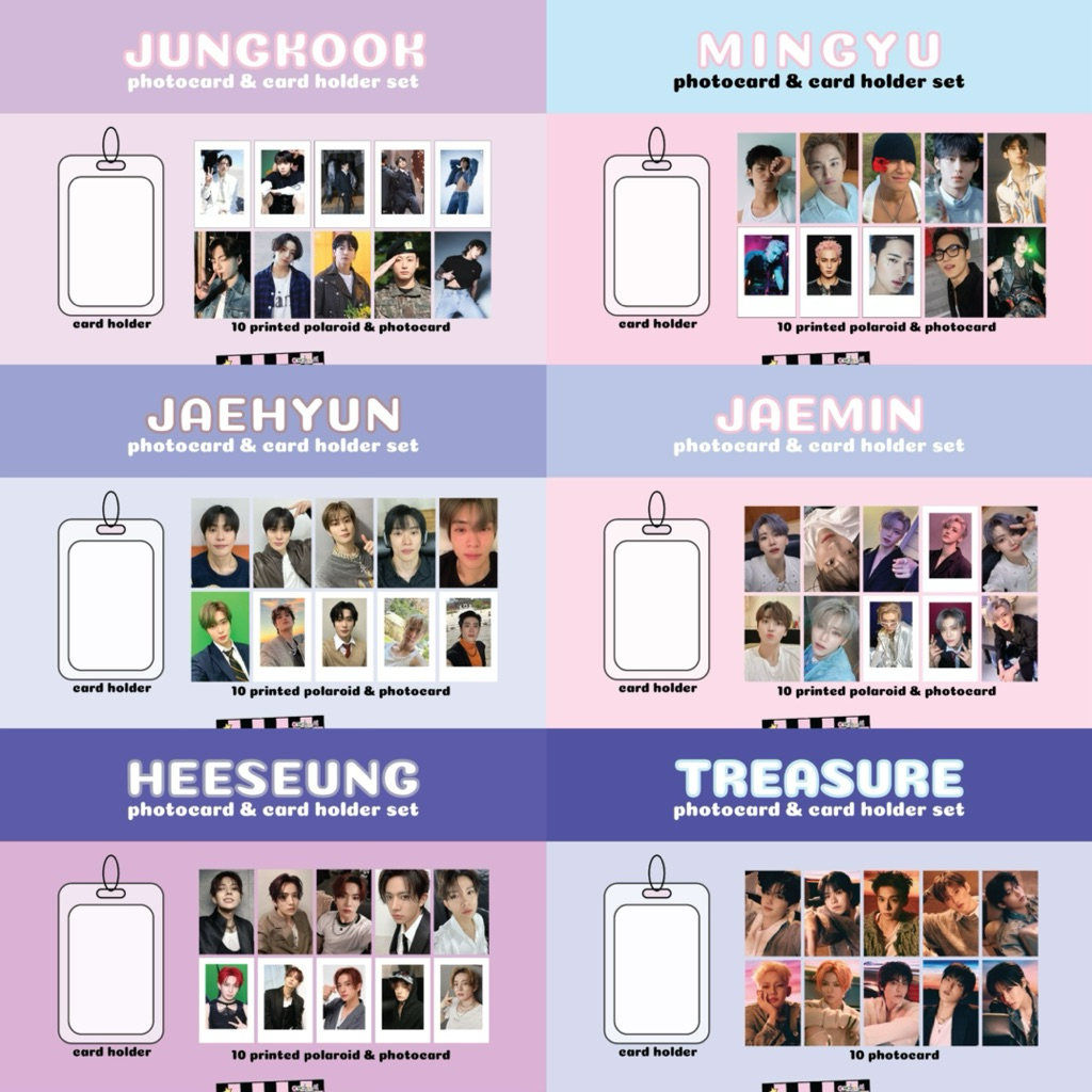 Photocard & Card Holder Set - Kpop Photocard Polaroid Fankit