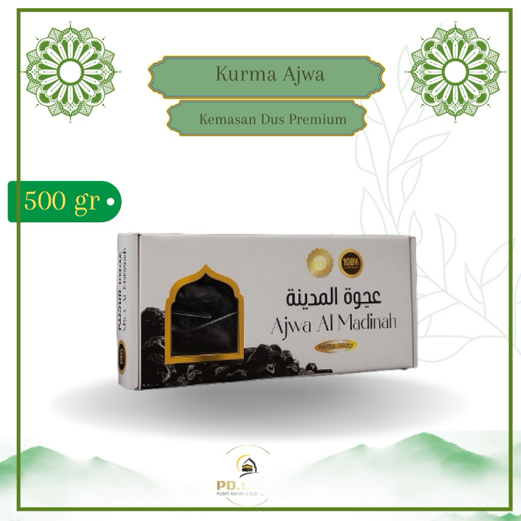 

Kurma ajwa/nabi almadinah 500gr kemasan dus premium