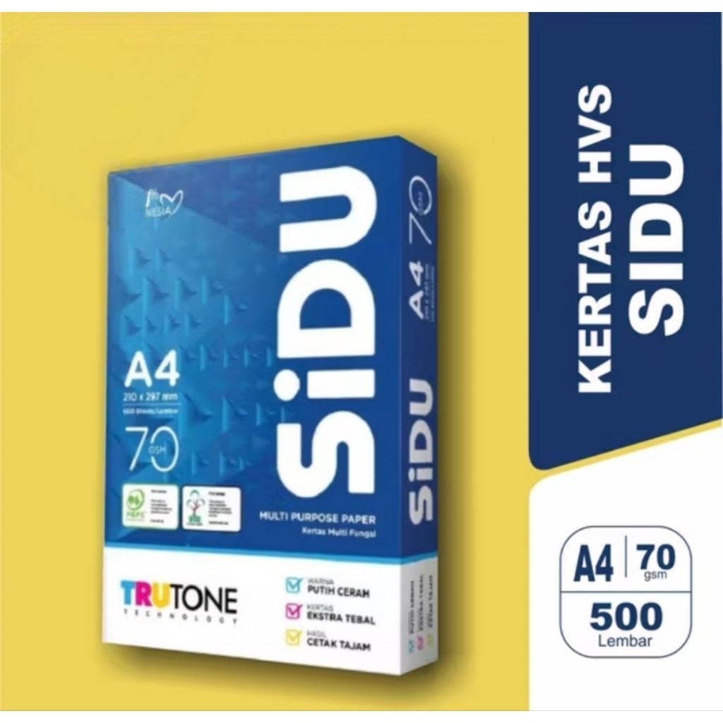 

Kertas HVS Murah A4 dan F4 Merk Sidu, Maxibrite, PPlite, Paperone