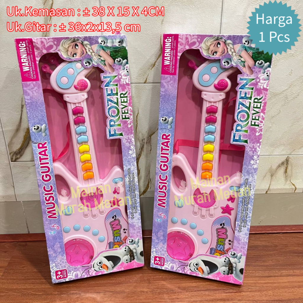 Mainan Murah Medan - Mainan Edukasi Musikal Gitar Piano Kupu-Kupu / Mainan Musik Gitar Anak