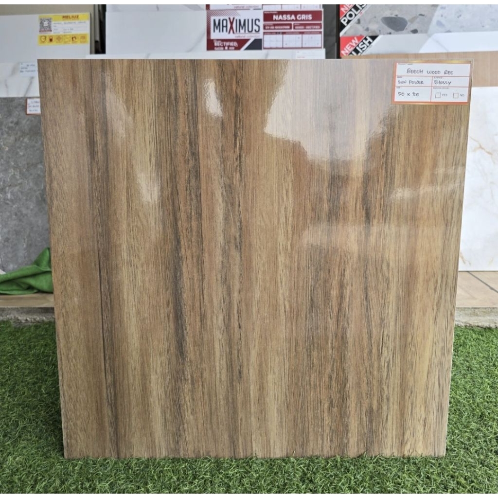 Keramik Lantai Cutting 50x50 Beech Wood || Sun Power