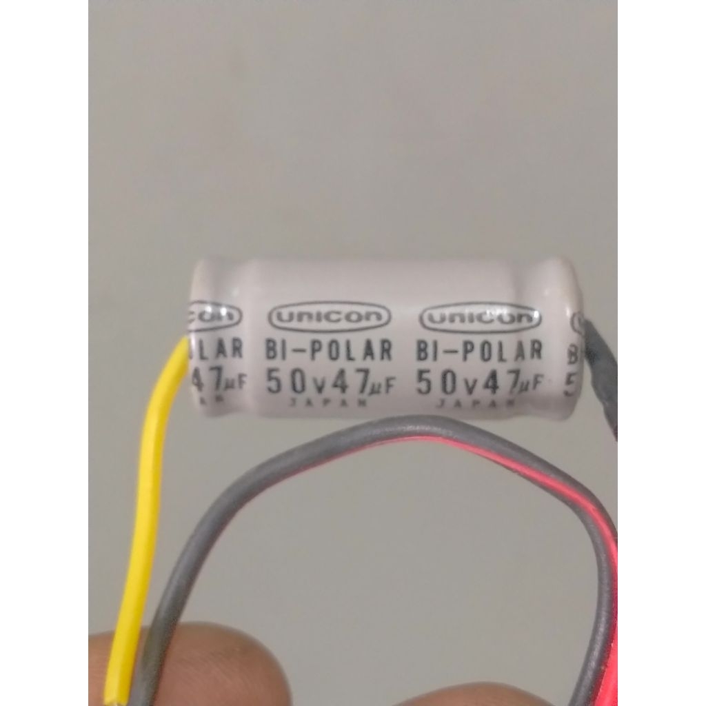 47uf. 50V BI-POLAR CAPACITOR + Kabel by UNICON original. CAPACITOR AUDIOPHILER