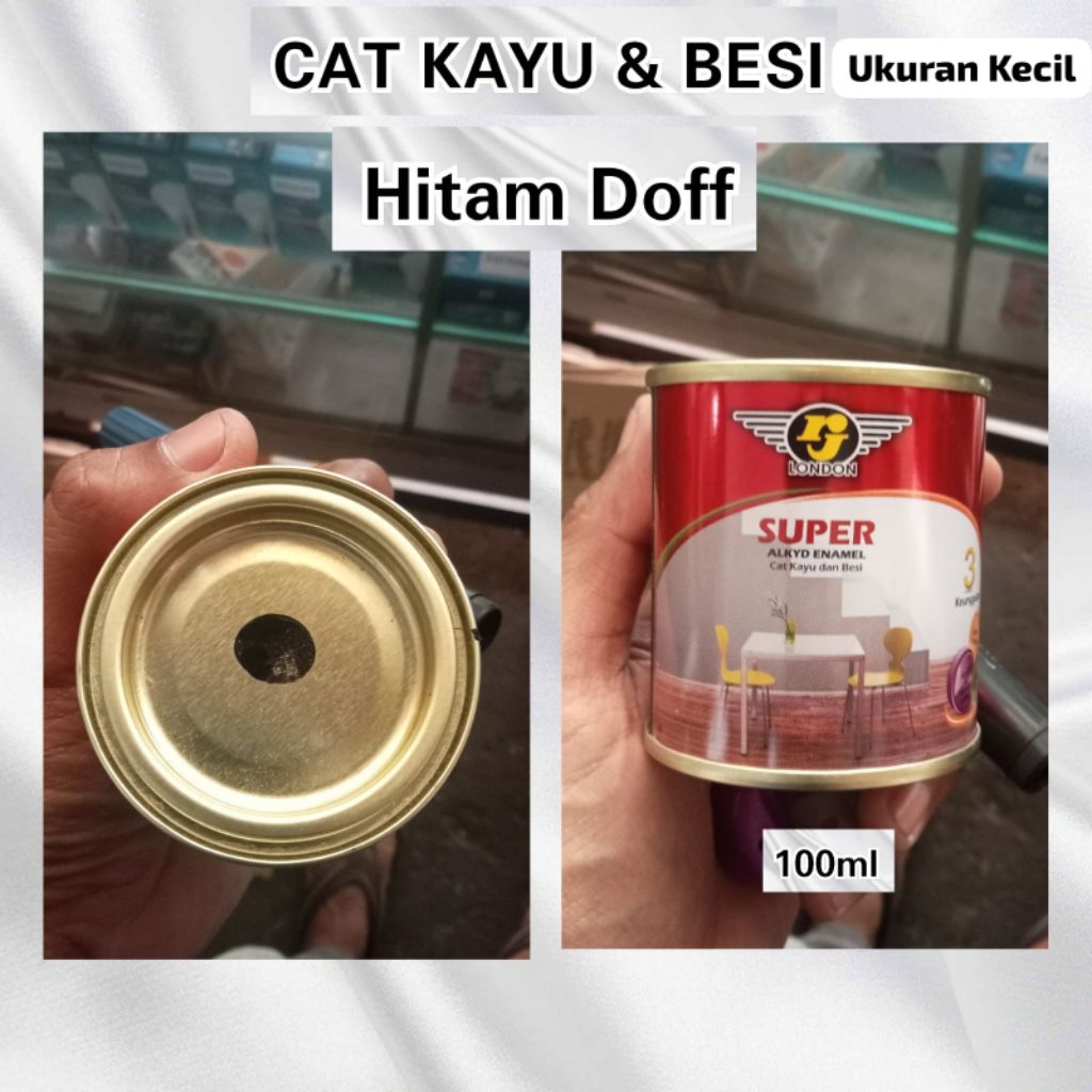 Cat Kecil Kayu dan Besi Hitam doff RJ London dull black 100ml