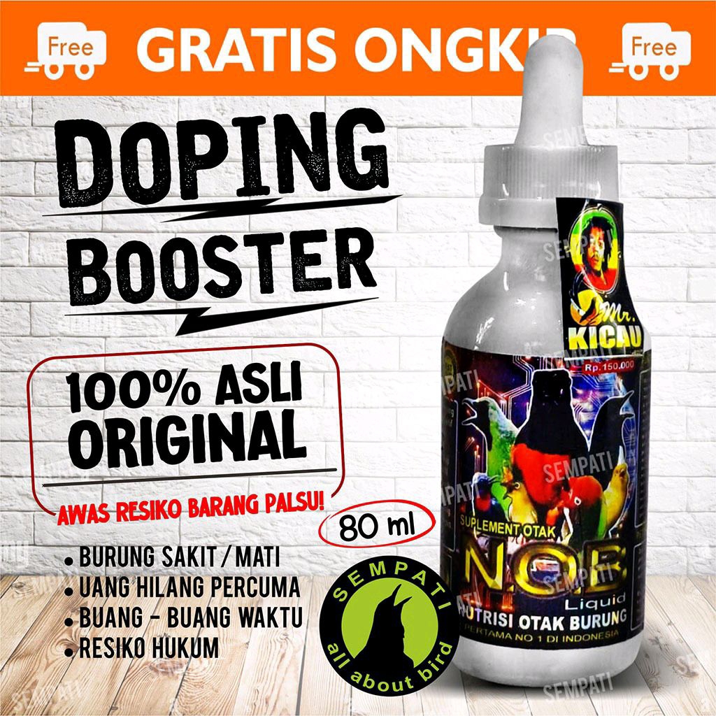 NOB Liquid Nutrisi Otak Burung Vitamin Suplemen Penggacor Semua Burung Kicau Obat Gacor Burung Murai