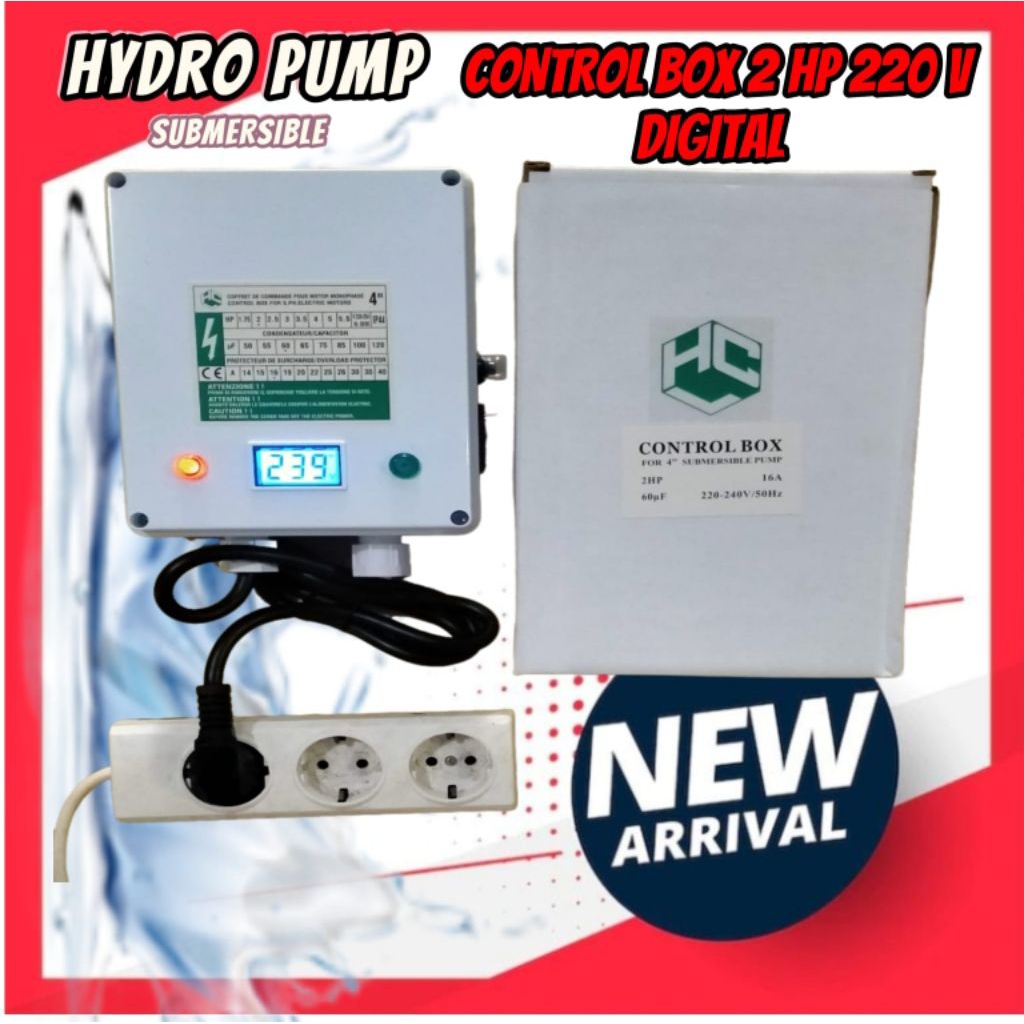 CONTROL BOX SUBMERSIBLE 2 HP DIGITAL 220 V