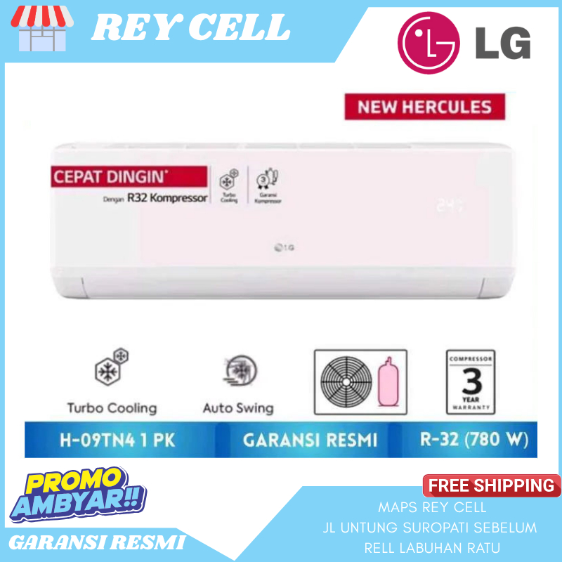 AC LG H-09TN4 1 PK NEW HERCULES 1PK R32 LOW WATT
