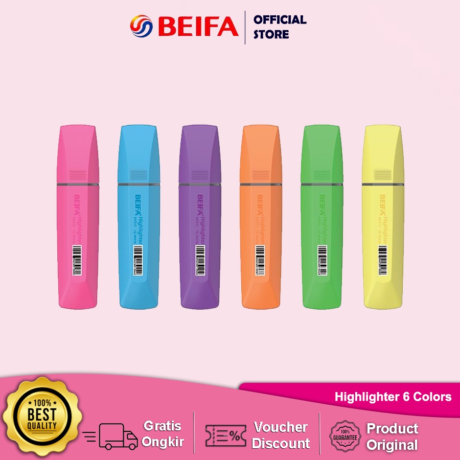

BEIFA Stabilo Highlighter HY511 - Bright Color Make Up