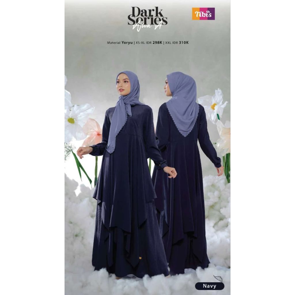 AJWA GAMIS WANITA BUSANA MUSLIM BY NIBRAS