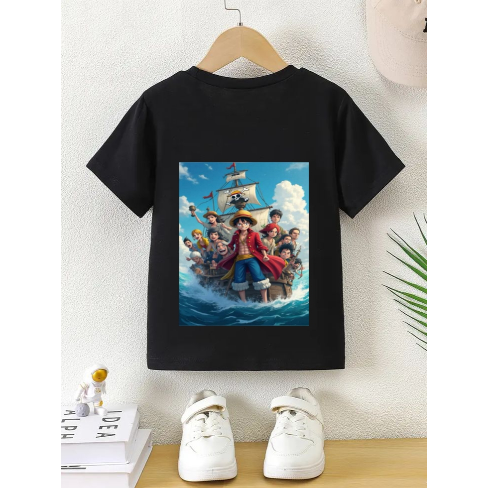 kaos anak one piece terbaru original bahan katun