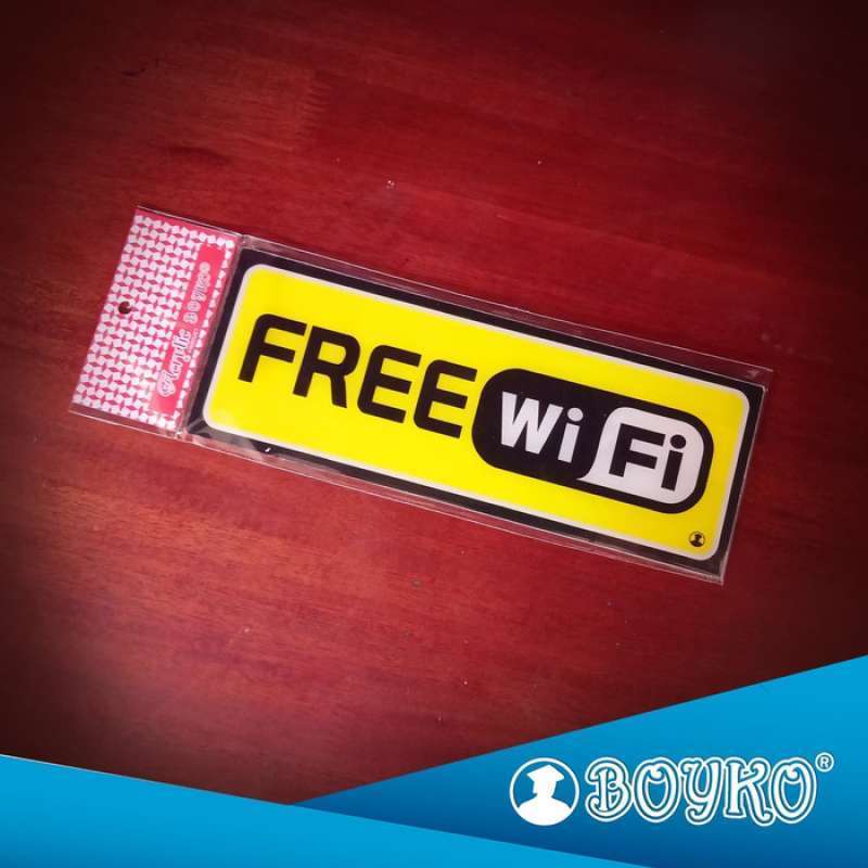 

Acrylic Sign "Free WIFI" 9x25cm