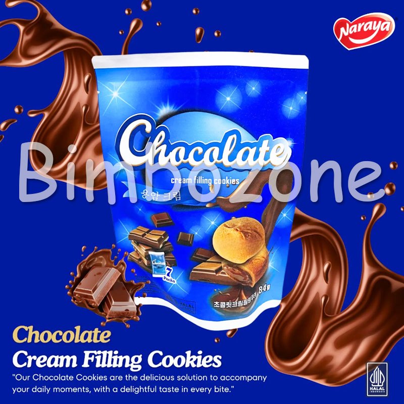 

Naraya Cookies CREAM FILLING COOKIES Chocolate Coklat Cookies 90gr