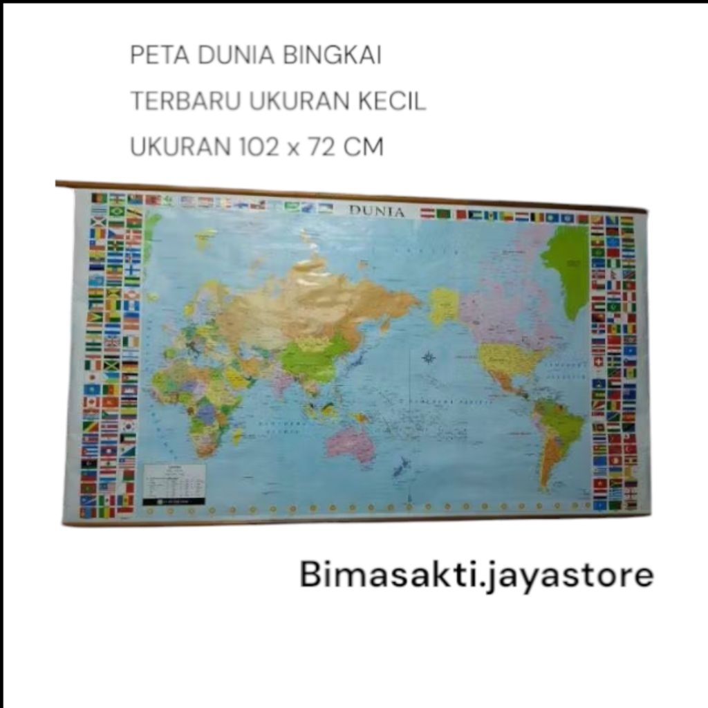 

PETA DUNIA BINGKAI TERBARU UKURAN KECIL 102 x 72 CM