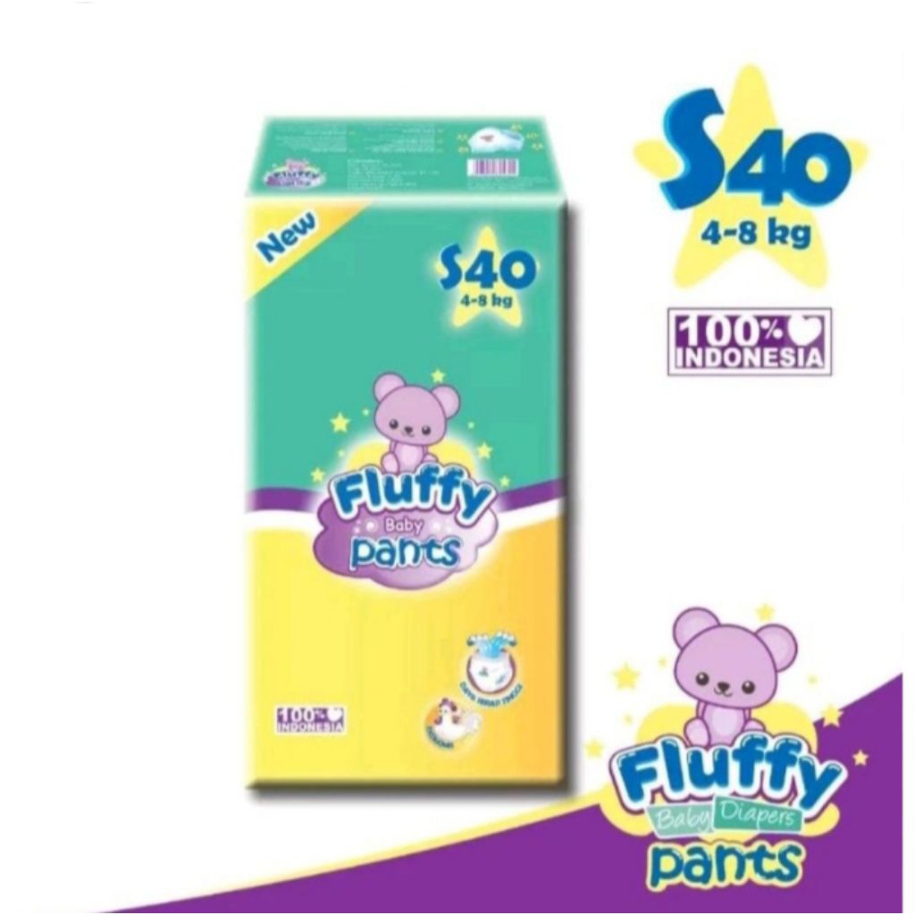 Pempers fluffy/Popok bayi celana size S40 M34 L30 XL26