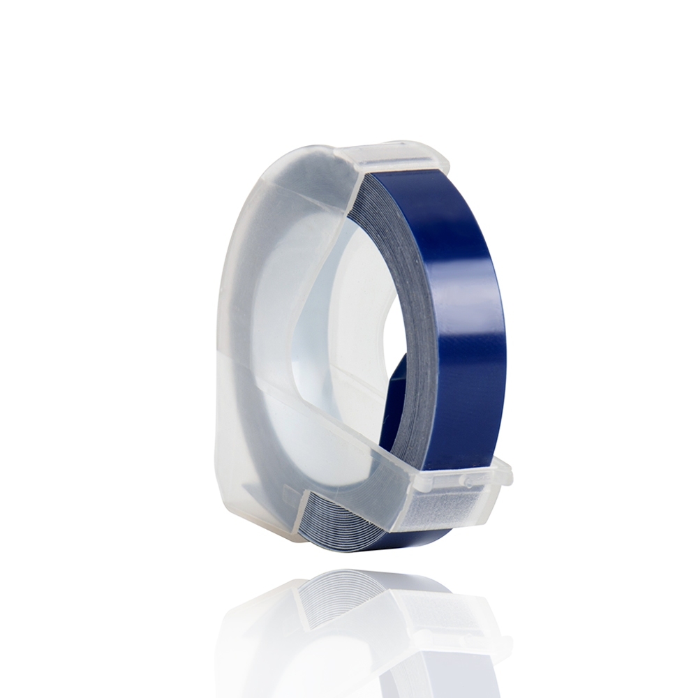 

Dark blue Refill Tape Laber Maker merk Cidy emboss 9mm X 3m laber