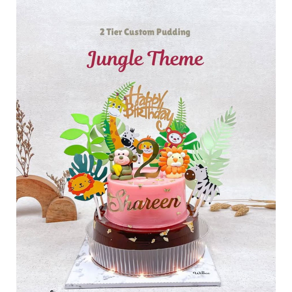 

Puding ulang tahun tema jungle