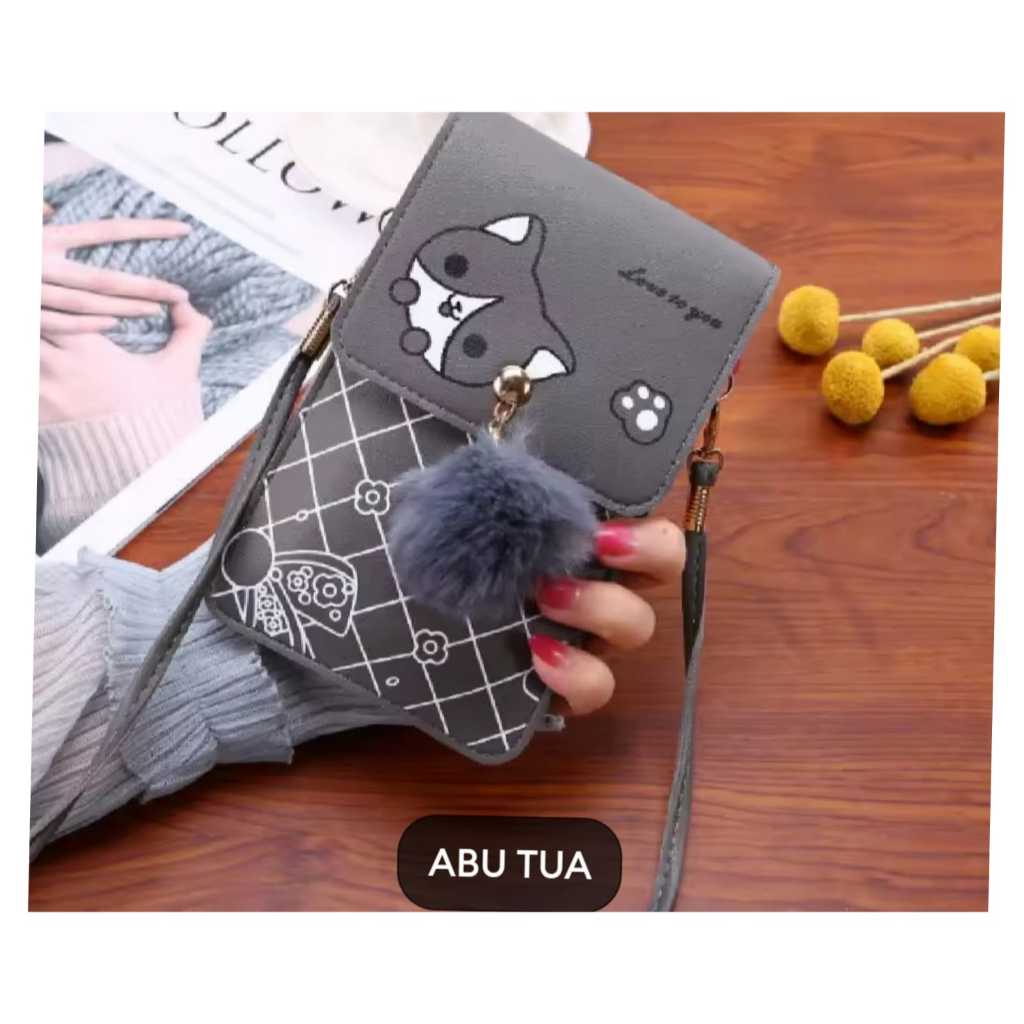 Tas selempang anak perempuan remaja slingbag kucing lucu kado hadiah ulang tahun anak perempuan