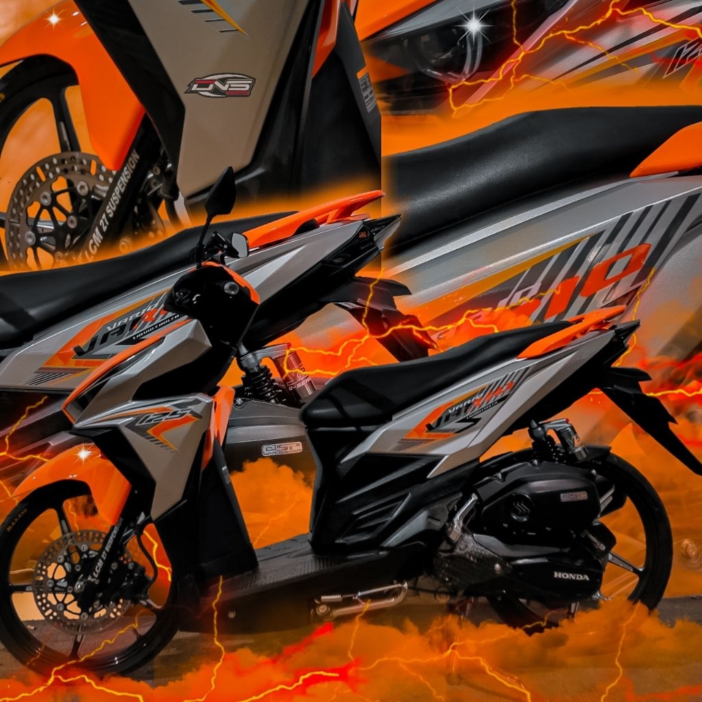 Striping stiker transparan Vario led old 125 150 Vietnam style