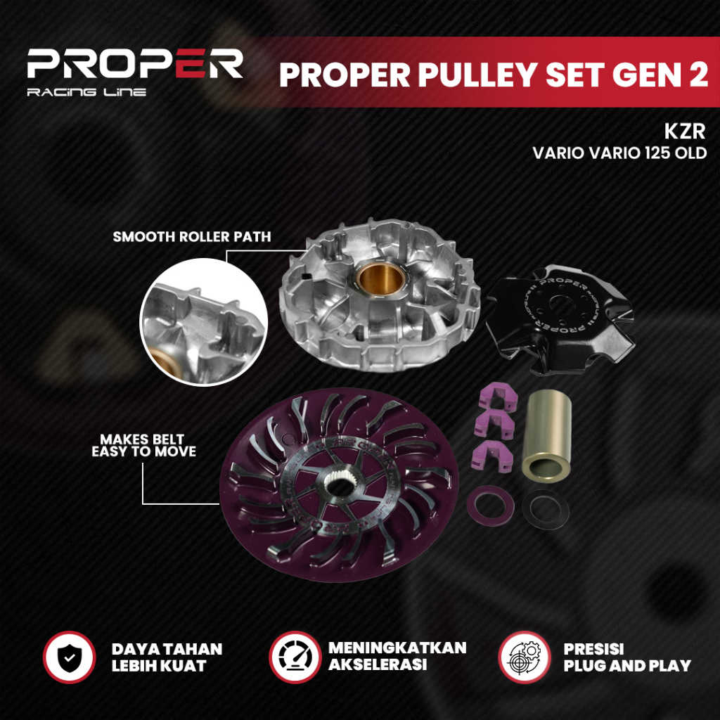 PULLEY SET PROPER GEN 2 FOR VARIO 125 OLD RACING LINE ORIGINAL MAGIC PULLEY