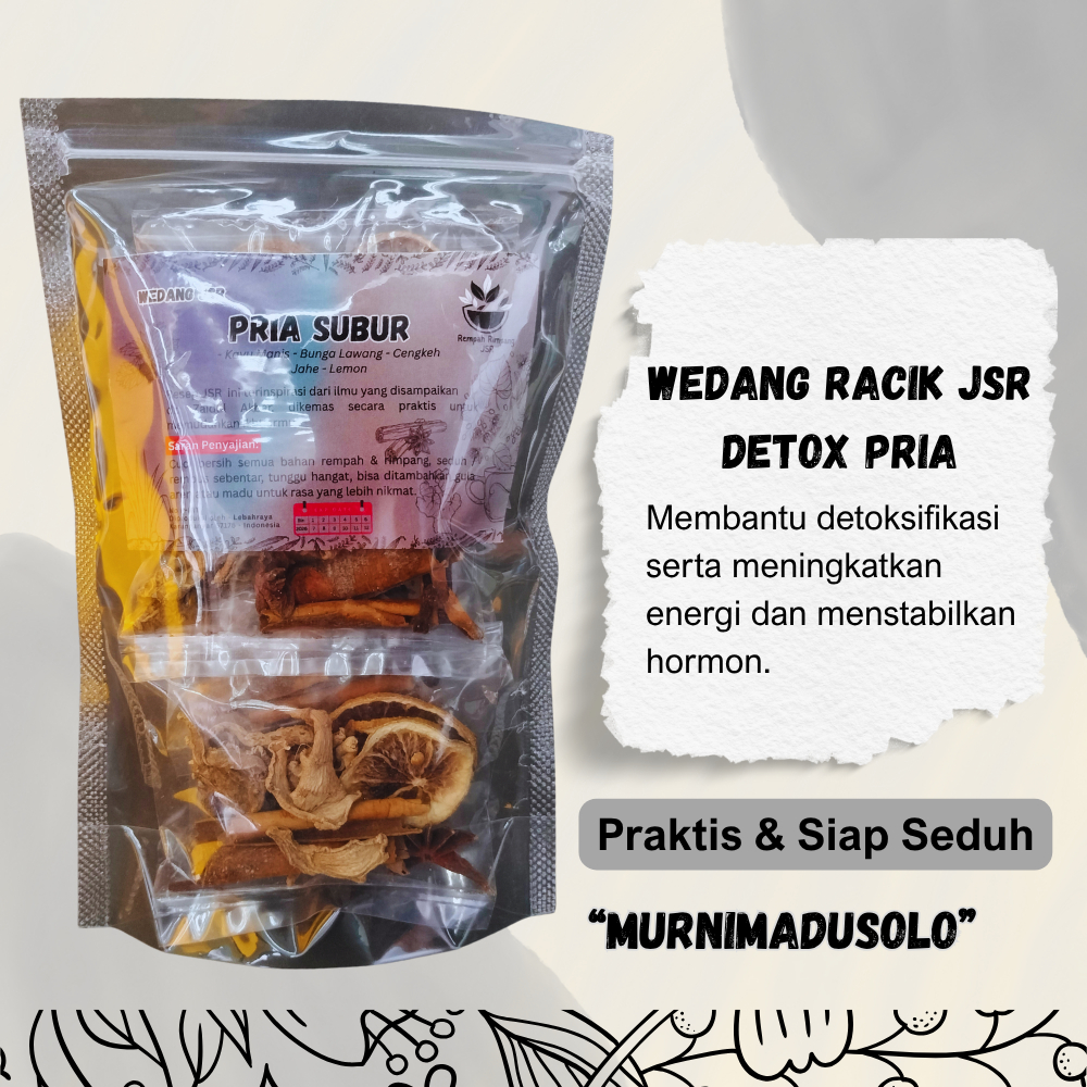 

Wdang Detox Pria JSR - Herbal Khusus Pria - Menstabilkan Hormon - Promil Pria - Rempah Detox Murah