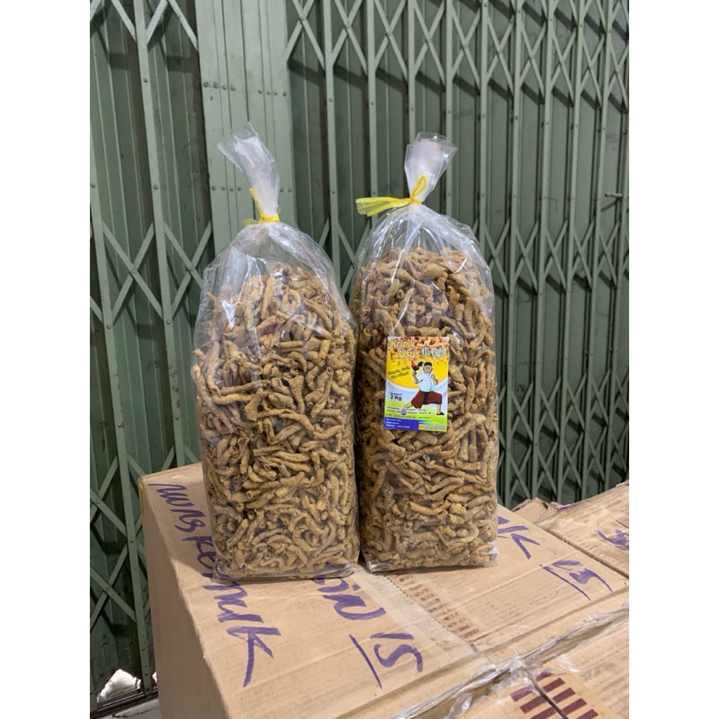 

Kripsus Keripik Usus Asin H Rojali Kemasan 2 Kg 1 Ball Free Kardus Packing