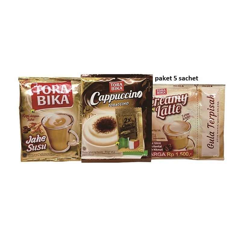 [5 SACHET] Torabika - CREAMY LATTE / TORACCINNO / JAHE SUSU