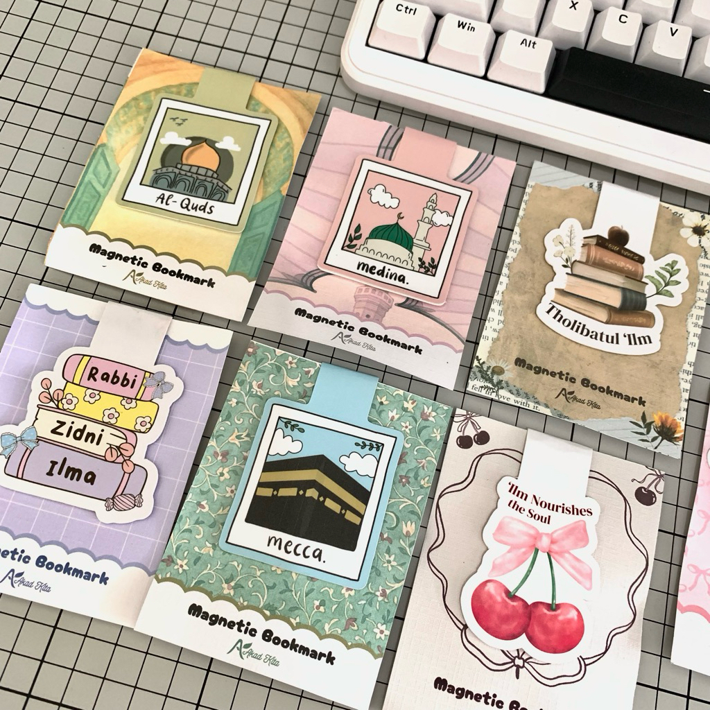 

Magnetic Bookmark Islamic Reminder Muslimah Pembatas Buku Magnet Haramain Mekkah Madinah Palestina Dakwah