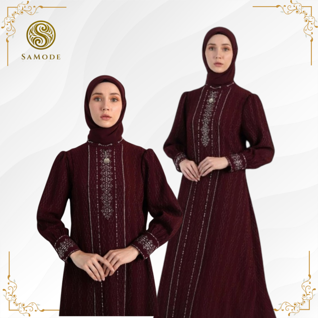 HIKMAT ABAYA D8425 MAROON