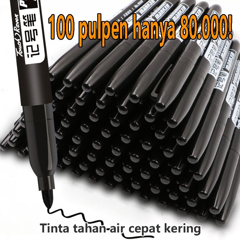 

(Ready stock!)Spidol Permanen Tahan Air - Paket 20/50/100pcs - Marker Tinta Awet untuk , Logam & Kaca