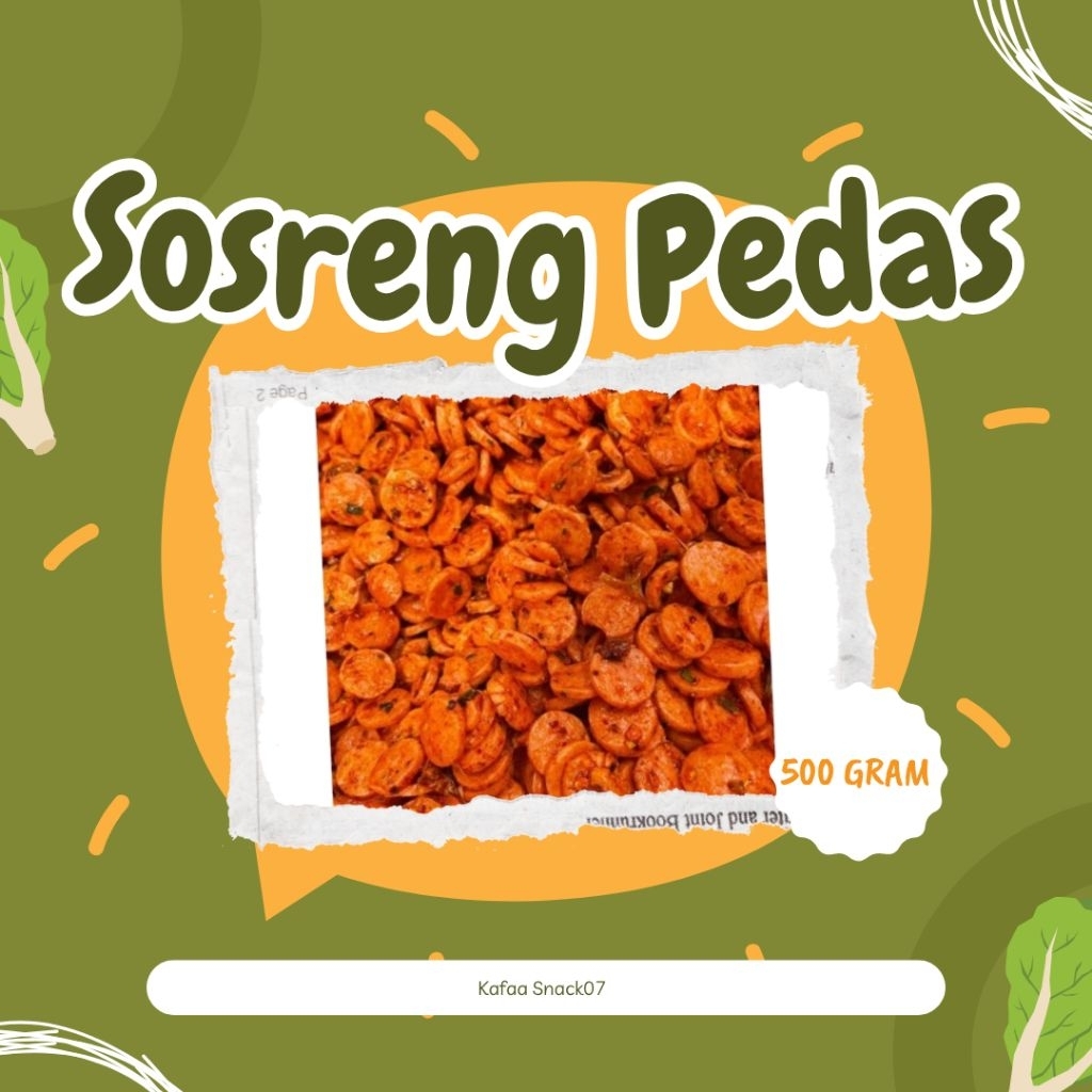 

SOSIS GORENG / SOSRENG/ VIRAL / PEDAS DAUN JERUK 500gram