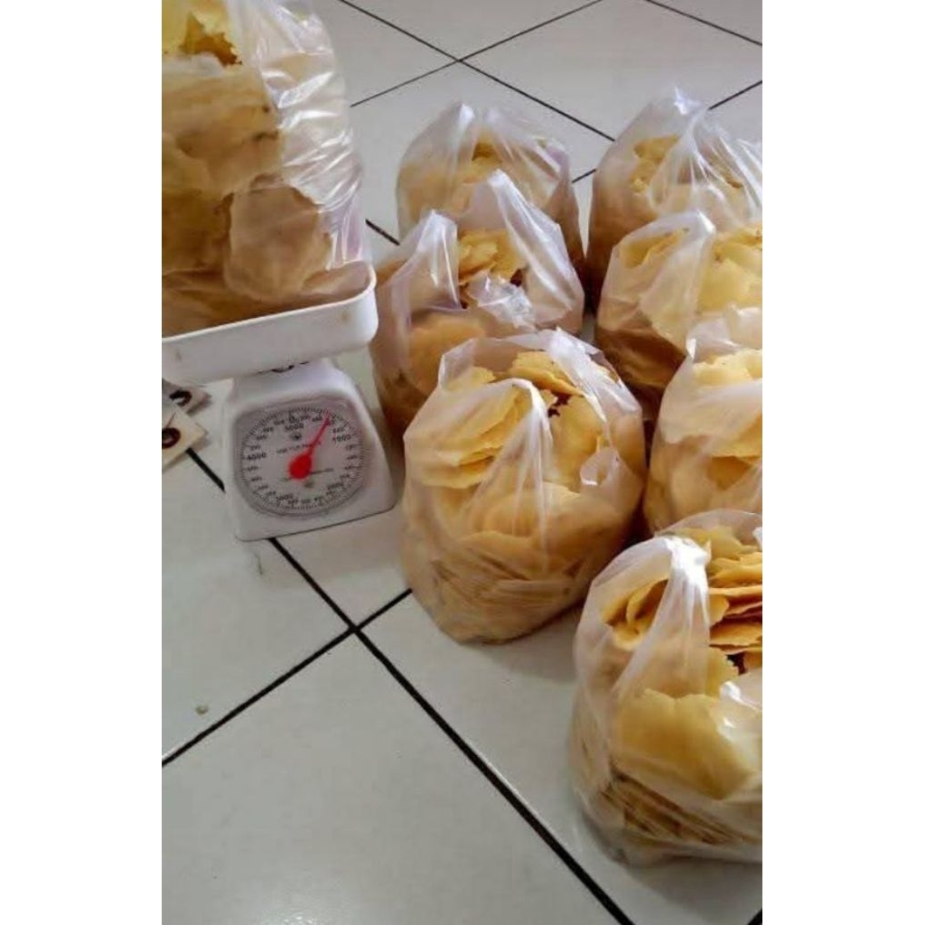 

mping belinjo mentah kering reyah fer 1 kilo