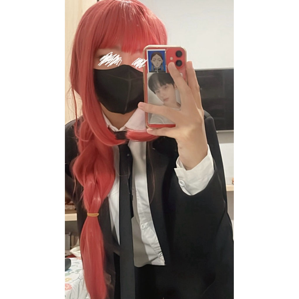 wig makima chainsaw man cosplay anime manga costume play manmei