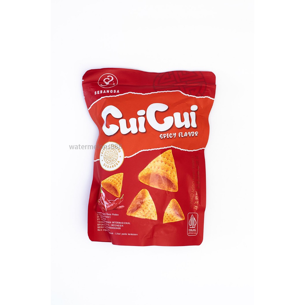 

Halal CuiCui Makanan Ringan Rasa Pedas Camilan Sebangsa Keripik Jagung Renyah Spicy Flavor Snack 70Gr Ready stock
