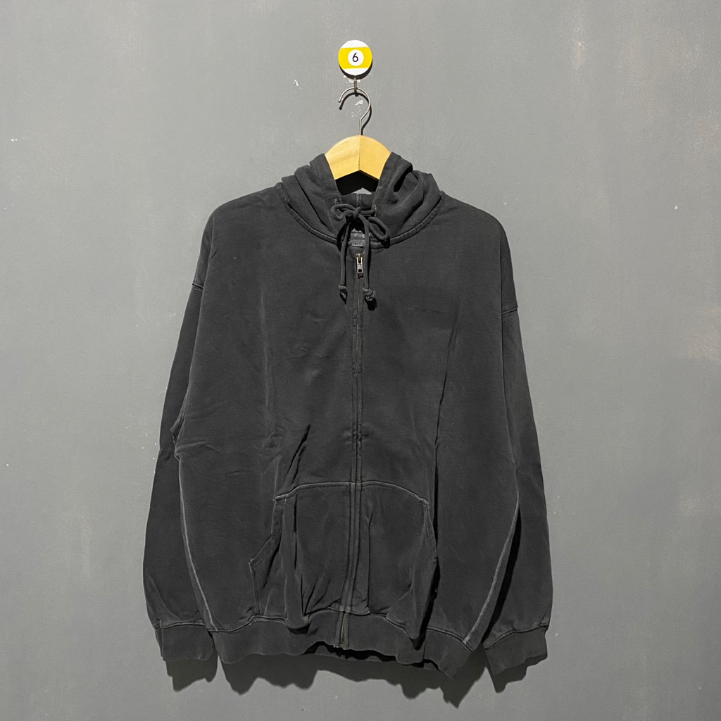 Zip Hoodie Thisisneverthat Grey Washed  Bahan Tebal dan Berat