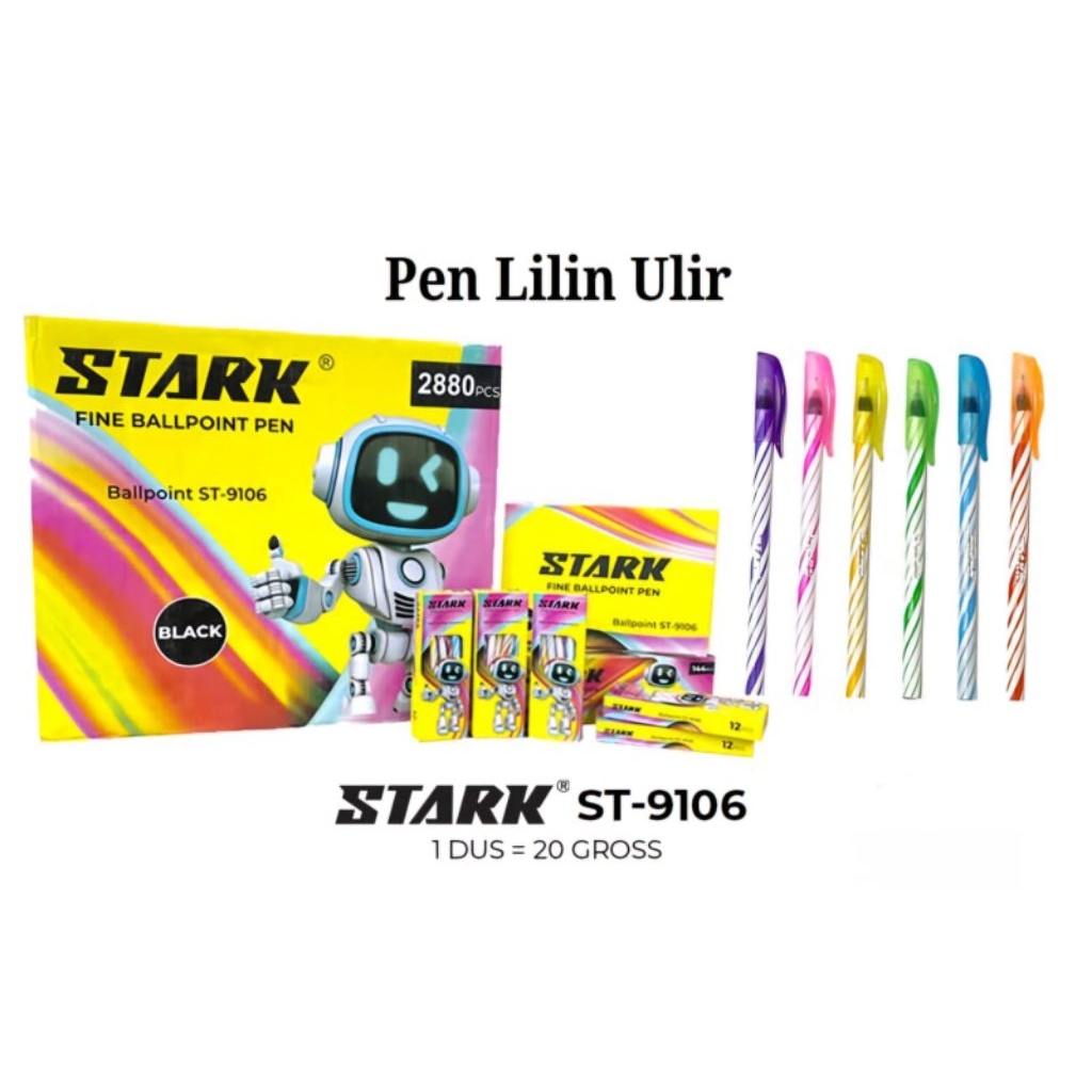 

Pulpen Ulir / Pen Lilin Stark 0.5mm (12pcs)
