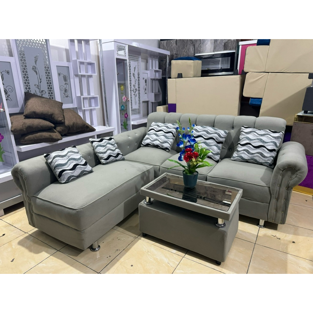 sofa L kancing seribu/sofa L /sofa minimalis/sofa