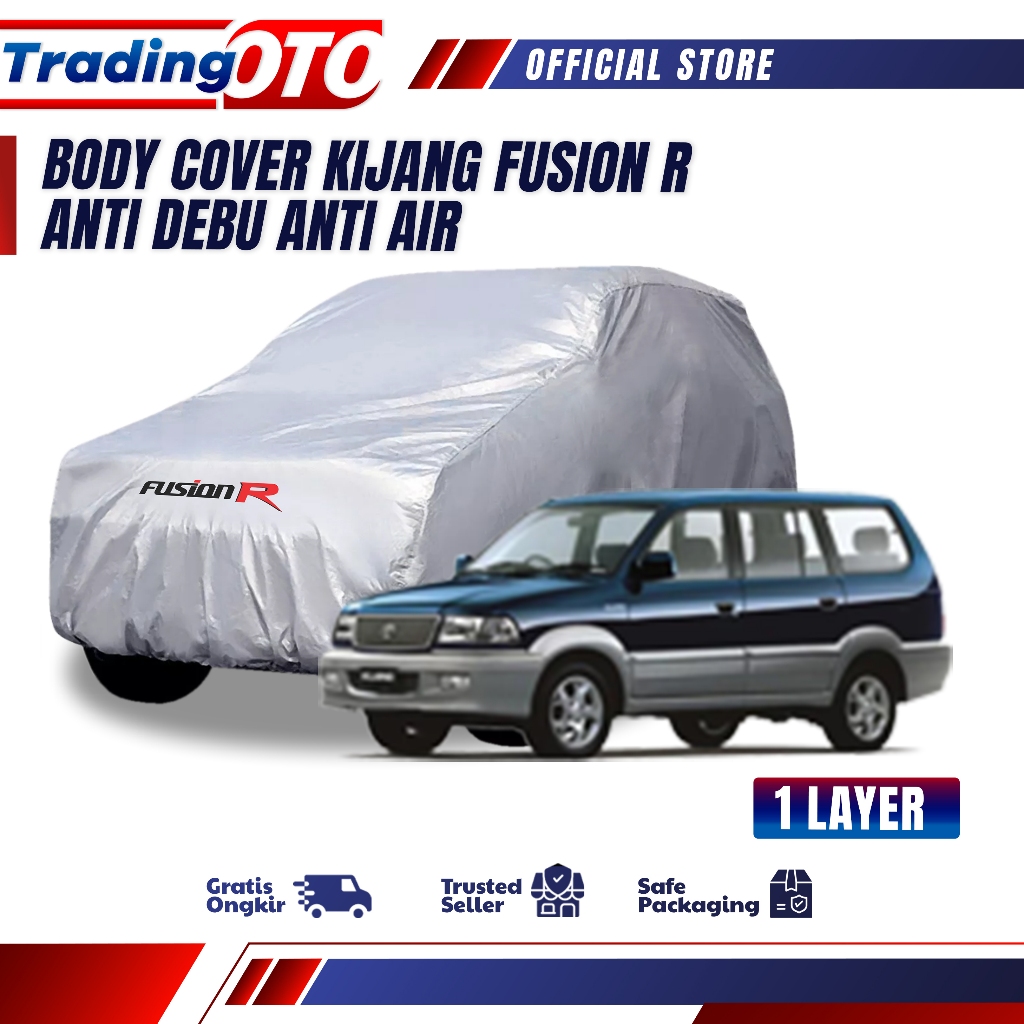 Cover Mobil / Sarung Mobil KIJANG merek FUSION R / Cover Mobil Putih