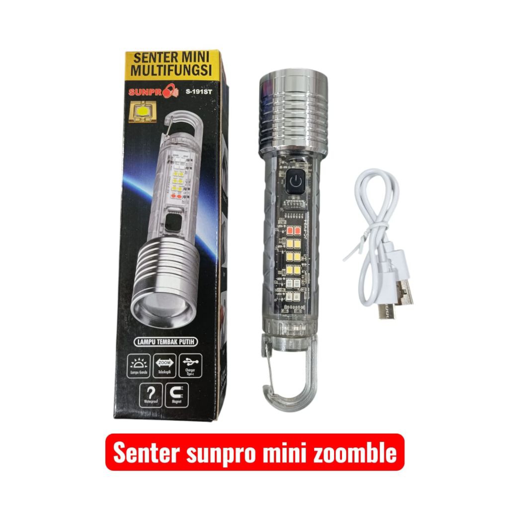 Senter Mini Zoomble Sunpro S-191ST senter mini multifungsi Sunpro