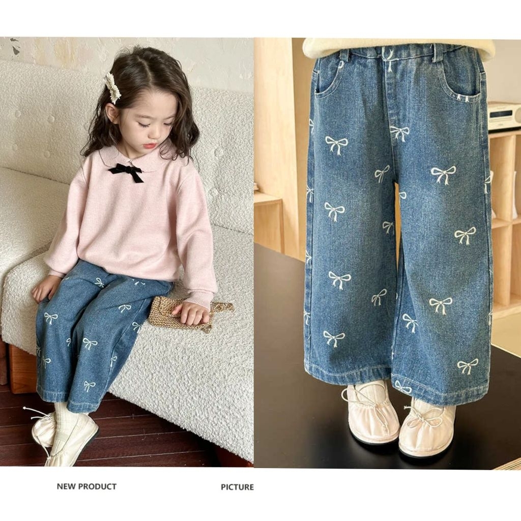 Kulot polos jeans premium Anak Perempuan Usia 7-15 tahun Korea style Jeans kulot AnakCELANA SKENA WI