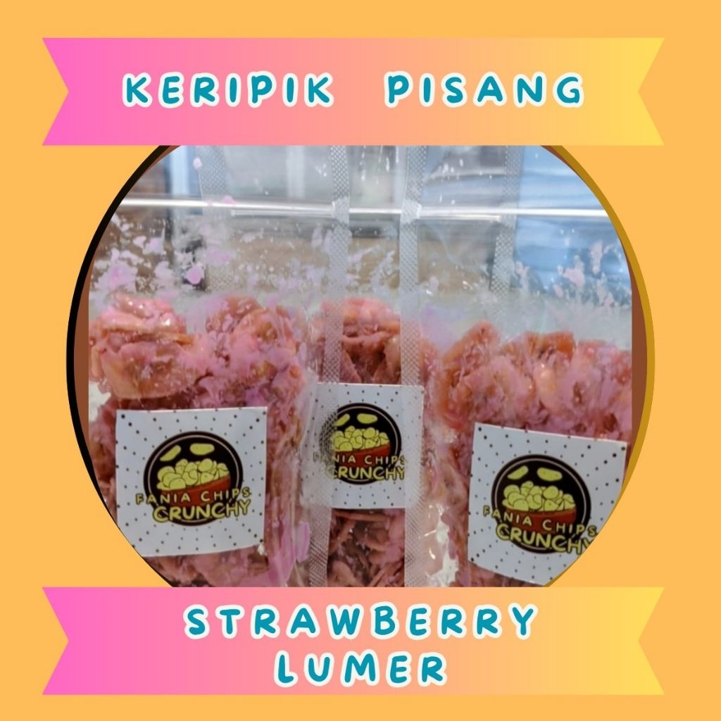 

Keripik Pisang Strawberry Lumer Fania Chips